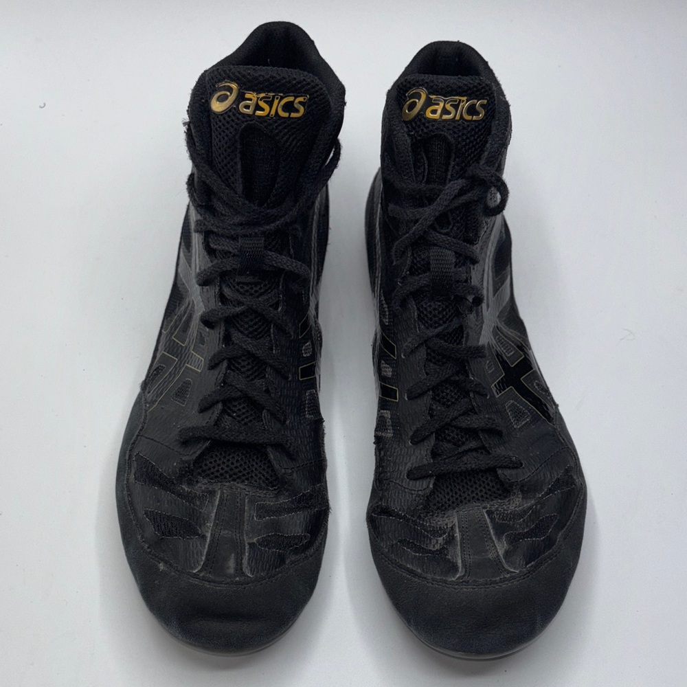 ASICS Mens Size 10 JB Elite Black Nylon/ Leather Split Sole Wrestling Shoes